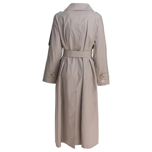 Max Mara The Cube Double-Breasted Cotton Twill Trench Coat tag size 44 Women - Picture 2 of 4